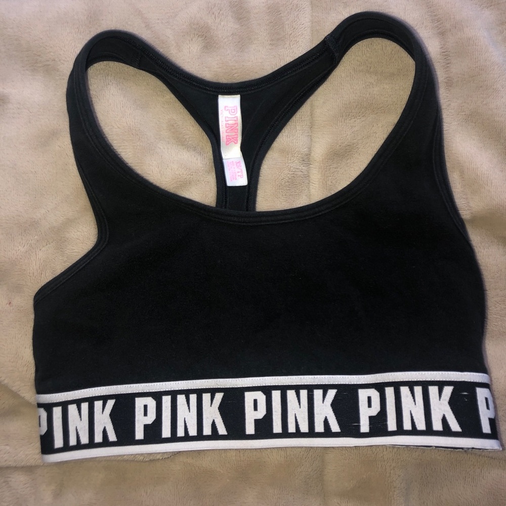 VS PINK black sports bra
